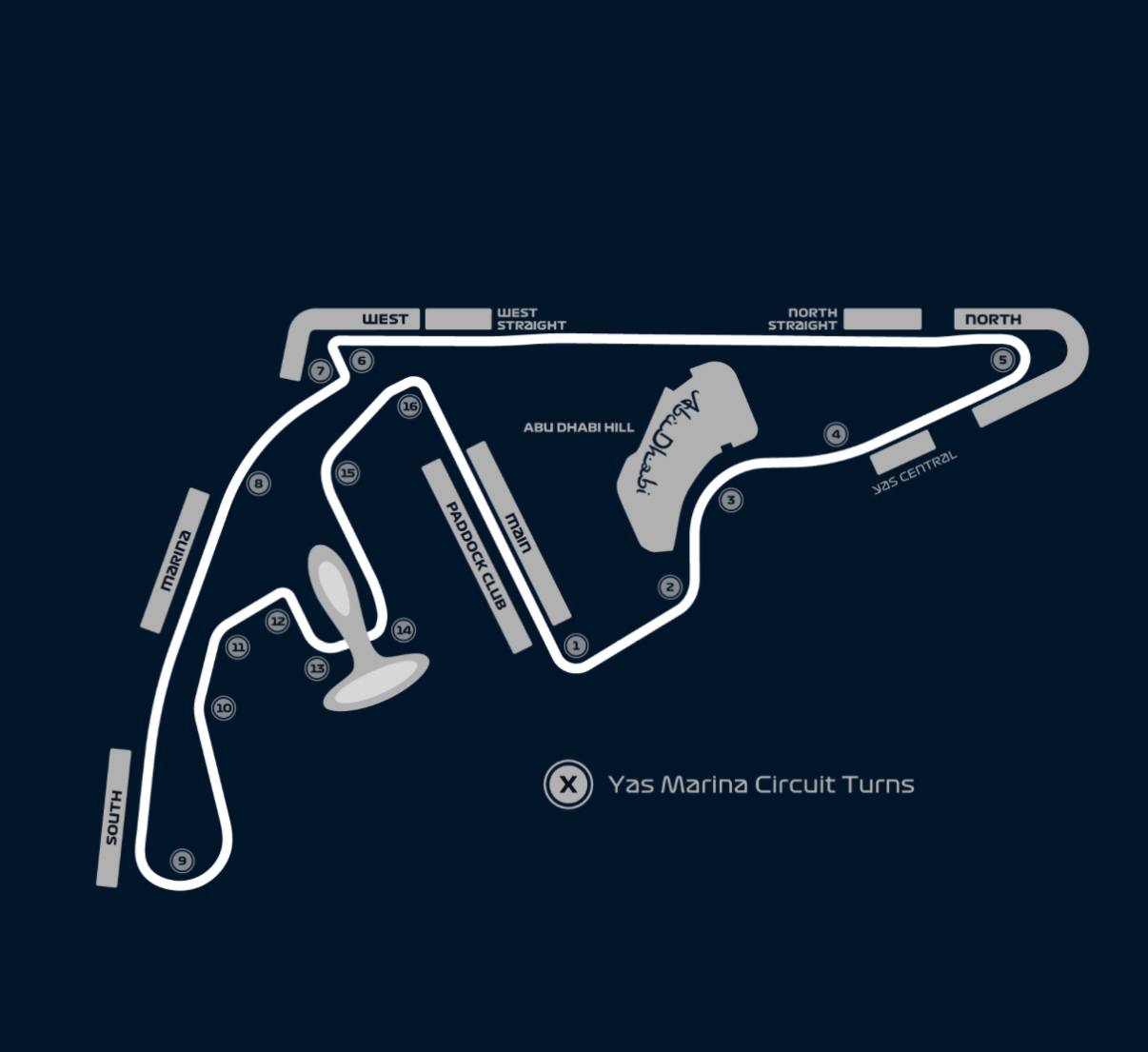 Схема трассы Yas Marina